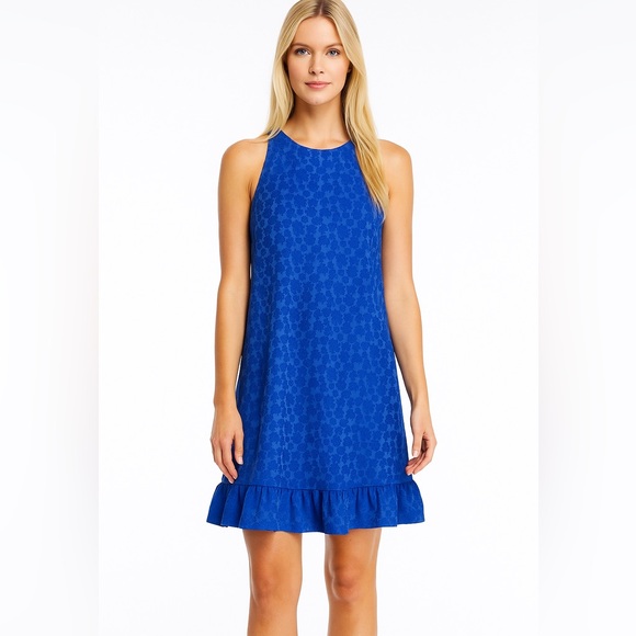 Abbey Glass Dresses & Skirts - NWT Abbey Glass Lydia Dress Sleeveless Trapeze Jacquard Swing Electric Blue S